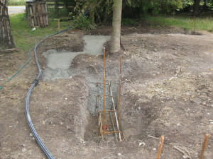 pre-concrete hole