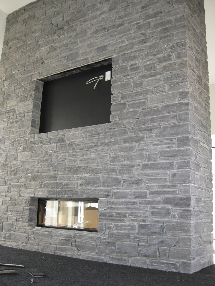 Schist fire place Christchurch