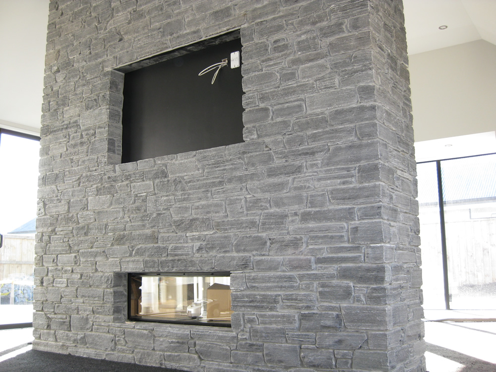 Schist fire place Christchurch