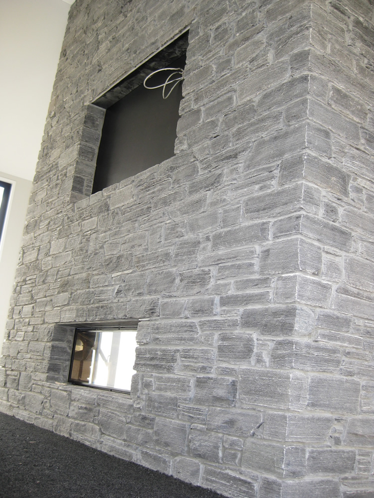 Schist fire place Christchurch