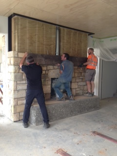 Sandstone Fireplace Construction