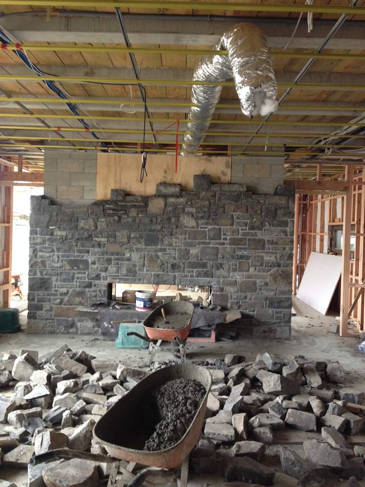 Stone Fireplace